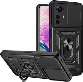 Чохли, бампера Чехлы, бампера ^/--/^ Чохол Fiji Camera Defence для Xiaomi Redmi Note 12 /--/ S бампер із захистом камери та підставкою Black ^_^^^ Чехол Fiji Camera Defence для Xiaomi Redmi Note 12 /--/ S бампер с защитой камеры и подставкой Black - фото фото фото