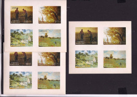 Мистецтво Искусство ^/--/^ Искусство . Бутан 1968 г  MNH - тиснение ^_^^^ Бутан 1968 MNH - тиснення - фото фото фото