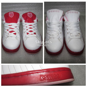 Кросівки Кроссовки ^/--/^ k-SWISS~КОЖАНЫЕ КРОССОВКИ С ДВУХСТОРОННИМ ЯЗЫЧКОМ р 38-39/25 см ^_^^^ k-SWISS~Шкіряні кроски з двосторонньою мовою р 38-39/25 см - фото фото фото