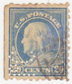 Північна Америка Северная Америка ^/--/^ США 1917 г.№ 426 гашеная перфин ^_^^^ США 1917 р. No 426 гашена перфін - фото фото фото