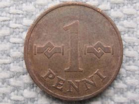 Фінляндія Финляндия ^/--/^ Финляндия 1 пенни 1968 года #1927 ^_^^^ Фінляндія 1 пенні 1968 року #1927 - фото фото фото