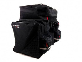 Велосумки Велосумки ^/--/^ Велосумка на багажник Spencer Triple Bag 3-секційна 42 л, чорний (SAKB /--/ 10) ^_^^^ Велосумка на багажник Spencer Triple Bag 3-секционная 42 л, черный (SAKB /--/ 10) - фото фото фото