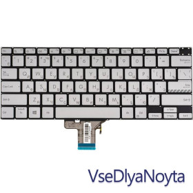 Клавіатури Клавиатуры ^/--/^ Клавиатура для ноутбука ASUS (X /--/ 3400, X /--/ 7400 series), rus, silver, без фрейма, подсветка клавиш ^_^^^ Клавіатура для ноутбука ASUS (X /--/ 3400, X /--/ 7400 series), rus, silver, без фрейму, підсвічування клавіш - фото фото фото