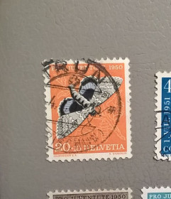 Фауна Фауна ^/--/^ Швейцария Фауна Бабочка 1950 ^_^^^ Швейцарія Фауна Бабочка 1950 - фото фото фото