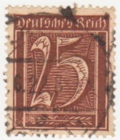 Веймарська республіка Веймарская республика ^/--/^ Германия      ( Рейх) 1921 г. №  159 гашеная ^_^^^ Німеччина (Рейх) 1921 р. No 159 гашена - фото фото фото