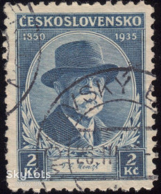 Чехословаччина Чехословакия ^/--/^ Чехословакия 1935 President Masaryk 204 A /--/ 56 2 /--/ k gray blue, buff ^_^^^ Чехословаччина 1935 President Masaryk 204 A /--/ 56 2 /--/ k gray blue, buff - фото фото фото