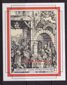 Мистецтво Искусство ^/--/^ NM Ст. Винсент Гринадины 1993 г MNH - Дюрер ^_^^^ NM Ст. Вінсент Грінадіни 1993 MNH - Дюрер - фото фото фото