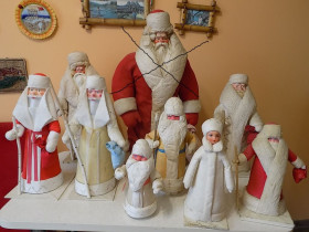 Ялинкові іграшки Ёлочные игрушки ^/--/^ Дед Мороз Снегурочка вата пластик резина Цена за 1 шт ^_^^^ Дід Мороз Снігурочка вата пластик гума Ціна за 1 шт - фото фото фото