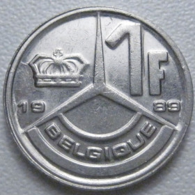 Бельгія Бельгия ^/--/^ Бельгія 1 франк 1989 року Belgique 42748 ^_^^^ Бельгия 1 франк 1989 года Belgique 42748 - фото фото фото