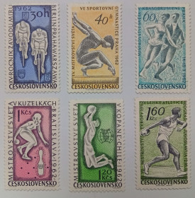 Чехословаччина Чехословакия ^/--/^ Чехословакия 1962 Спорт, MNH ^_^^^ Чехословаччина 1962 Спорт, MNH - фото фото фото