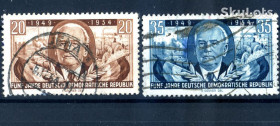НДР, ФРН ГДР, ФРГ ^/--/^ ГДР. Годовщина страны (серия) 1954 г. ^_^^^ НДР. Річниця країни (серія) 1954 - фото фото фото