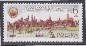 Польща Польша ^/--/^ Польша 1983 ГОРОД ТОРУН TORUN 750 ЛЕТ АРХИТЕКТУРА ФЛОТ КОРАБЛИ МОРЕПЛАВАНИЕ НАВИГАЦИЯ Mi.2876** MNH ^_^^^ Польща 1983 МІР ТОРУН TORUN 750 РОКІВ АРХІТЕКТУРА ФЛОТ КОРАБЛІ МОРЕПЛАВАННЯ НАВІГАЦІЯ Mi.2876** MNH - фото фото фото