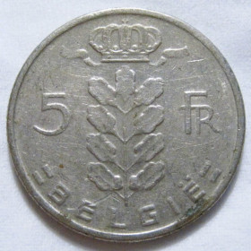 Бельгія Бельгия ^/--/^ Бельгія 5 франків 1967 року BELGIË #6 /--/ П /--/ 1706 ^_^^^ Бельгия 5 франков 1967 года BELGIË #6 /--/ П /--/ 1706 - фото фото фото