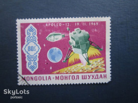 Освоєння космосу Освоение космоса ^/--/^ Марка Монголія 1969 космос супутник Аполло-12 80 монго гаш ^_^^^ Марка Монголия 1969 космос спутник Аполло-12 80 монго гаш - фото фото фото