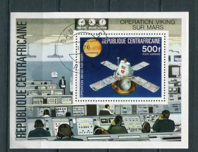 Освоєння космосу Освоение космоса ^/--/^ ЦАР Viking and Mars гашеная ^_^^^ ЦАР Viking and Mars гашена - фото фото фото