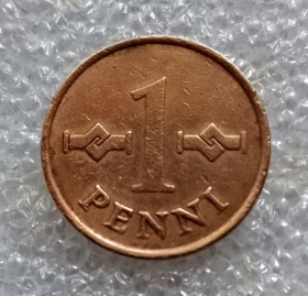 Фінляндія Финляндия ^/--/^ Фінляндія, 1 пені 1963 рік !!! ^_^^^ Финляндия, 1 пени 1963 год!!! - фото фото фото