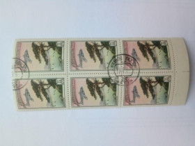 СРСР - СССР - ^/--/^ СССР 1955 АВИАПОЧТА. Стандарт. 1 руб. Самолет над бухтой Дальнего Востока( сцепка 6 м.)Сол.1814 гаш. ^_^^^ СРСР 1955 АВІАПОЧТА. Стандарт. 1 руб. Літак над бухтою Далекого Сходу (зчіпка 6 м.) Сол.1814 гаш. - фото фото фото