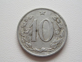 Чехословаччина Чехословакия ^/--/^ Чехословакия 10 геллеров 1966 года 25038 ^_^^^ Чехословаччина 10 геллерів 1966 року 25038 - фото фото фото