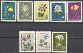Балканський півострів Балканский полуостров ^/--/^ Болгария 1963 флора цветы 8 /--/ м. ^_^^^ Болгарія 1963 флора квіти 8 /--/ м. - фото фото фото