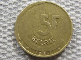 Бельгія Бельгия ^/--/^ Бельгия 5 франков 1986 года /BELGIE/ #3658 ^_^^^ Бельгія 5 франків 1986 року / BELGIE / # 3658 - фото фото фото