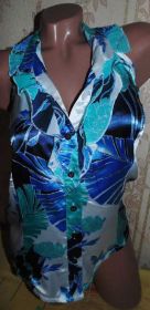 Блузки, сорочки Блузки, рубашки ^/--/^ Оригинальная блуза с открытой спиной 44-46 /--/ р,атлас. ^_^^^ Оригінальна блуза з відкритою спиною 44-46 /--/ р,атлас. - фото фото фото
