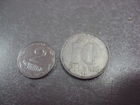 НДР, ФРН ГДР, ФРГ ^/--/^ монета германия 10 пфеннигов 1967 №9095 ^_^^^ монета германія 10 пфенігів 1967 No /--/ 9095 - фото фото фото
