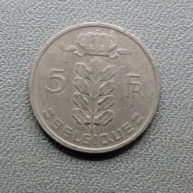 Бельгія Бельгия ^/--/^ Бельгия Бельгія 5 франков 1972 ^_^^^ Бельгия 5 франков 1972 - фото фото фото