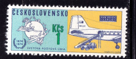Транспорт Транспорт ^/--/^ Авиация . Чехословакия 1974 г  MNH - UPU / ВПС ^_^^^ Чехословаччина 1974 MNH - UPU / ВПС - фото фото фото