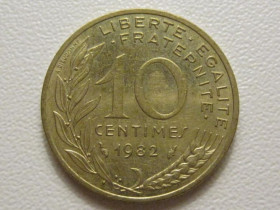 Франція Франция ^/--/^ Франция 10 сантимов 1982 года 38206 ^_^^^ Франція 10 сантимів 1982 року 38206 - фото фото фото
