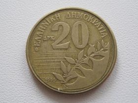 Греція Греция ^/--/^ Греция 20 драхм 1990 года #19244 ^_^^^ Греція 20 драхм 1990 #19244 - фото фото фото
