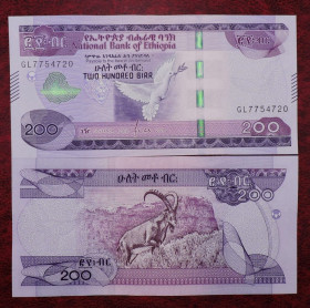 Ефіопія Эфиопия ^/--/^ Эфиопия Ефіопія 200 быр 2012     (2020) UNC ^_^^^ Эфиопия Эфиопия 200 быр 2012 (2020) UNC - фото фото фото