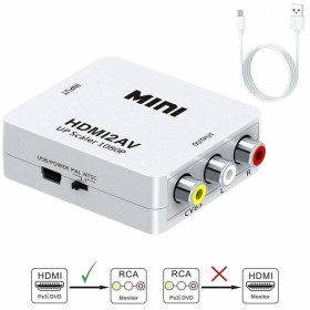 Кабелі та перехідники Кабели и переходники ^/--/^ Конвертер HDMI to AV / RCA (тюльпани) переходник адаптер ^_^^^ Конвертер HDMI to AV / RCA (тюльпані) перехідник адаптер - фото фото фото