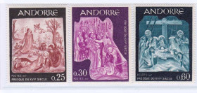 Історія та особистості История и личности ^/--/^ Андорра 1967 г NNH - фрески - полная серия ^_^^^ 1967 NNH - фрески - повна серія - фото фото фото