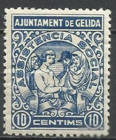 Іспанія Испания ^/--/^ Испания локал Джелида 1937 социальная помощь не почтовая марка 10 Cts 1 /--/ м. ^_^^^ Іспанія локал Джеліда 1937 соціальна допомога не поштова марка 10 Cts 1 /--/ м. - фото фото фото