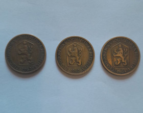 Чехословаччина Чехословакия ^/--/^ 1 крона Чехословакия 3 шт ЧССР 1962-64 ^_^^^ 1 крона Чехословаччина 3 шт ЧССР 1962-64 - фото фото фото