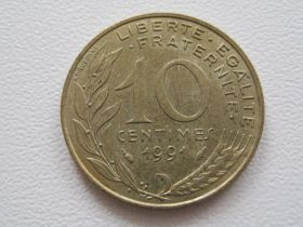 Франція Франция ^/--/^ Франция 10 сантимов 1991 года 18772 ^_^^^ Франція 10 сантимів 1991 18772 - фото фото фото