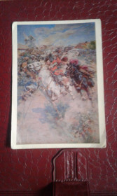 СРСР СССР ^/--/^ Открытка Самокиш  Бой Богуна с Чернецким Прибл. 1973 - 1975 гг ^_^^^ Листівка Самокиш Бій Богуна з Чернецьким Прибл. 1973 — 1975 рр - фото фото фото