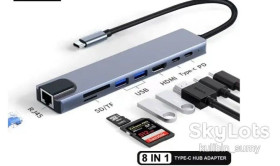 Концентратори, хаби Концентраторы, хабы ^/--/^ Док-станція Type-C 8-в-1 USB хаб , HDMI+HDTV+Ethernet LAN Rj /--/ 45+PD+SD+TF+USB ^_^^^ Док-станция Type-C 8-в-1 USB хаб, HDMI+HDTV+Ethernet LAN Rj /--/ 45+PD+SD+TF+USB - фото фото фото
