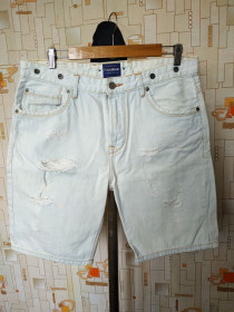 Шорти Шорты ^/--/^ Шорти рвані чоловічі світлі PULL &amp; BEAR коттон р-р EUR/44 MEX/34 ^_^^^ Шорты рваные мужские свети PULL &amp; BEAR коттон р-р EUR/44 MEX/34 - фото фото фото