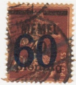 Скандинавія Скандинавия ^/--/^ Литва     (Мемель)  1921 г. № 35 гашеная ^_^^^ Литва (Мемель) 1921 р. No 35 гашена - фото фото фото