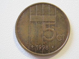 Нідерланди Нидерланды ^/--/^ Нидерланды 5 центов 1998 года #35126 ^_^^^ Нідерланди 5 центів 1998 року #35126 - фото фото фото