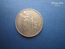 Словаччина Словакия ^/--/^ Монета 1 крона Словакия 1995 ^_^^^ Монета 1 крона Словаччина 1995 - фото фото фото