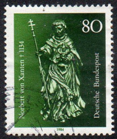 Інші країни Другие страны ^/--/^ ФРН 1984 - 850-річчя смерті свт. Норберт фон Ксантен  (Гб) ^_^^^ ФРГ 1984 - 850-летие смерти свт. Норберт фон Ксантен (Гб) - фото фото фото