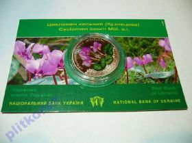 Пам'ятні і ювілейні Памятные и юбилейные ^/--/^ Цикламен коський          (Кузнецова) косский цветок 2014 ^_^^^ Цикламен коський (Кузнєцова) косська квітка 2014 - фото фото фото