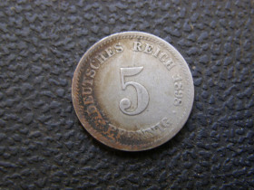 Німецька імперія (-) Германская империя (-) ^/--/^ 5 пфенингов 1898 г D ^_^^^ 5 пфенінгів 1898 D - фото фото фото
