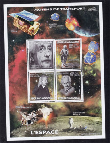 Освоєння космосу Освоение космоса ^/--/^ Космос  . Мадагаскар 1999 г MNH -  блок ^_^^^ Ліберія 1999 MNH - блок - фото фото фото