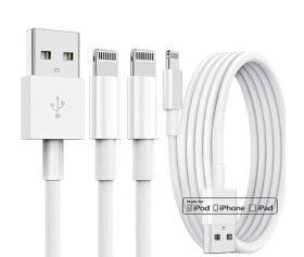 Кабелі Кабели ^/--/^ Кабель зарядного  Quntis для iPhone USB -3 шт в упак. 2 метра ^_^^^ Кабель зарядного Quntis для iPhone USB -3 шт в упак. 2 метра - фото фото фото