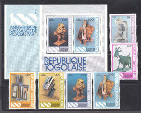 Мистецтво Искусство ^/--/^ Искусство . Того 1981 г  **  блок + марки - ^_^^^ Того 1981 р ** блок + марки - фото фото фото