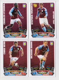 Інше Другое ^/--/^ Футбольные карточки MATCH ATTAX 2011-2012 Premier League  Футбольный клуб Aston Villa  4 шт.  ^_^^^ Футбольні картки MATCH ATTAX 2011-2012 Premier League Футбольний клуб Aston Villa 4 шт. - фото фото фото