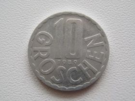 Австрія Австрия ^/--/^ Австрия 10 грошей 1989 года #19962 ^_^^^ Австрія 10 грошей 1989 #19962 - фото фото фото